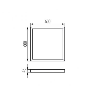 Ramka natynkowa do paneli BRAVO i BLINGO 60cmx60cm biały KANLUX 27616 (27616)